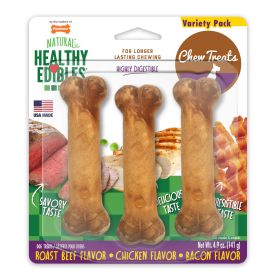 Healthy Edibles Longer Lasting Roast Beef, Chicken and Bacon Treats Regular 3 count