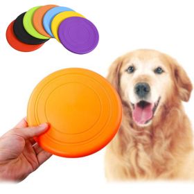 7 Colors Puppy Medium Dog Flying Disk Safety TPR Pet Interactive Toys for Large Dogs Golden Retriever Shepherd Training Supplies (Color: green)