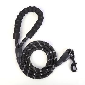 Strong Nylon Braided Dog Leash ; Pet Training Running Rope; Pet Supplies Pet Leash (Color: Black)