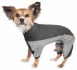 Pet Life Active 'Chase Pacer' Heathered Performance 4-Way Stretch Two-Toned Full Body Warm Up