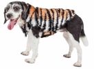 Pet Life Luxe 'Tigerbone' Glamourous Tiger Patterned Mink Fur Dog Coat Jacket